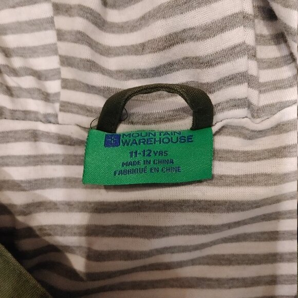 MOUNTAIN WAREHOUSE Girl's Khaki Green Cotton Hooded Jacket - Size 11/12 - Picture 4 of 4